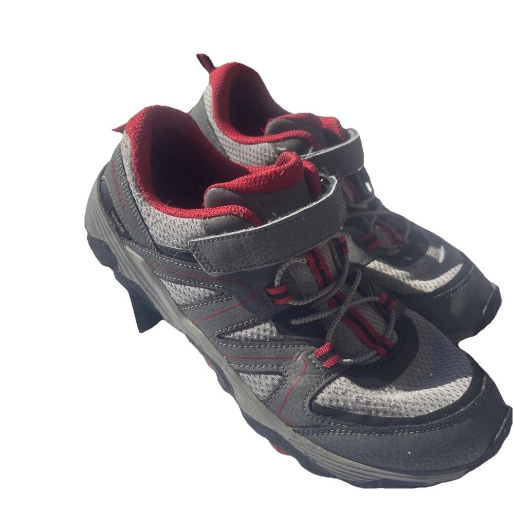 Merrill Trainers Womans Sz 7 M Trail Quest Washable Gray Leather Sneakers Shoes